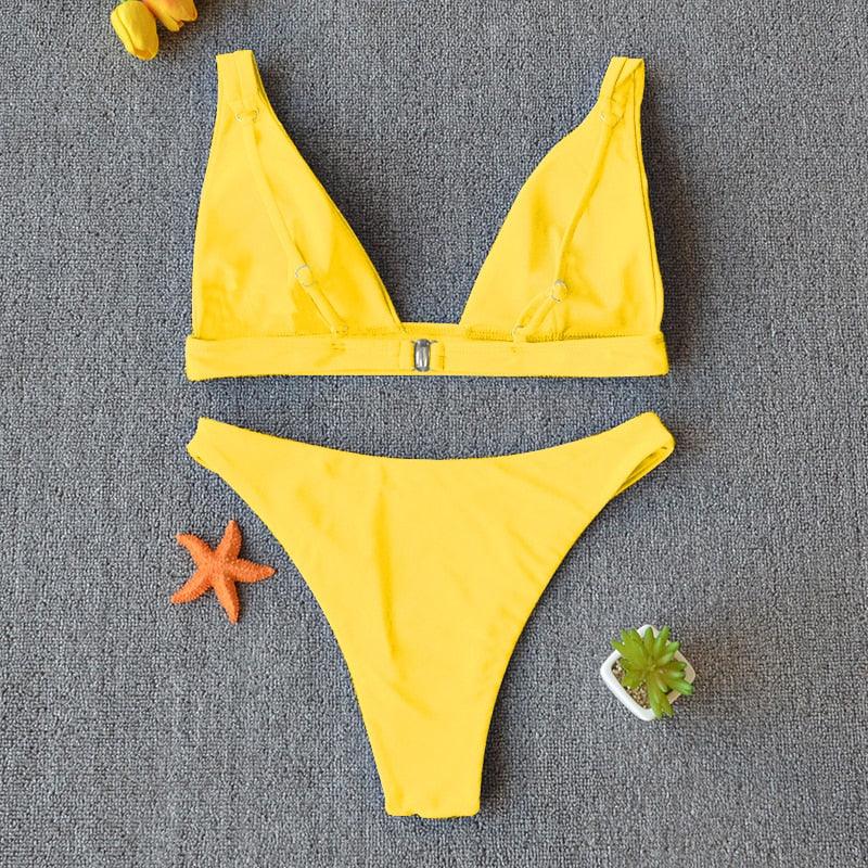 Women Charming Bikini Swimsuit Women Push Up Swimwear Two Piece Bikini Set Solid Color Bathing Suit Swim Suit Female Women Two Piece Bikini Swimsuit Halter Twist Front Bathing Suit Swimwear