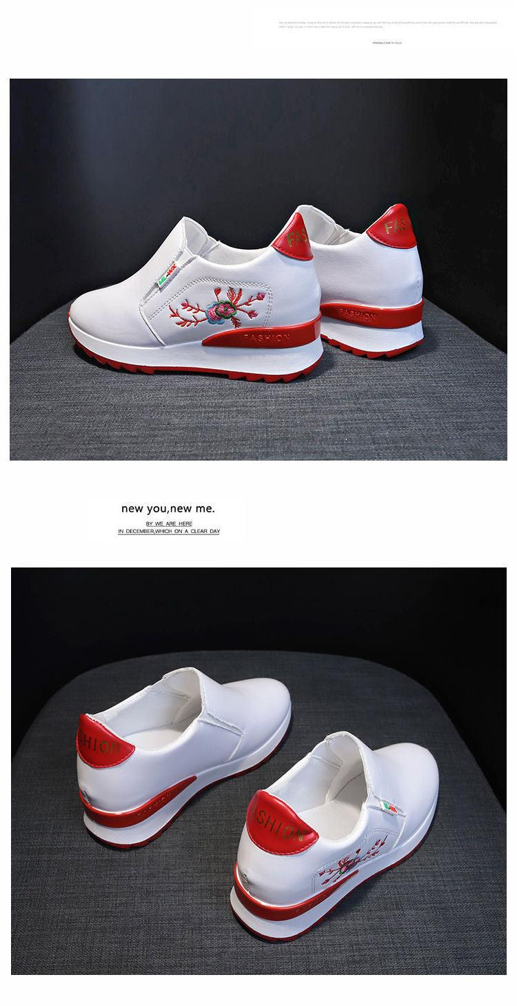 Women Comfortable Casual Shoes Summer Slip On Mixed Colors Increasing Height Sneakers Fashion High Top Hidden Heel Shoes Casual Platform Ankle Boots