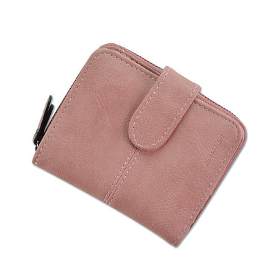 Women Cute Short Money Wallets With Zipper Female Small Wallet Lady Coin Purse Card Wallet Purses