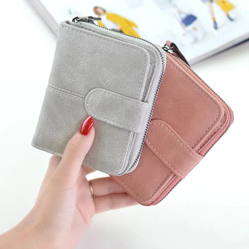 Women Cute Short Money Wallets With Zipper Female Small Wallet Lady Coin Purse Card Wallet Purses
