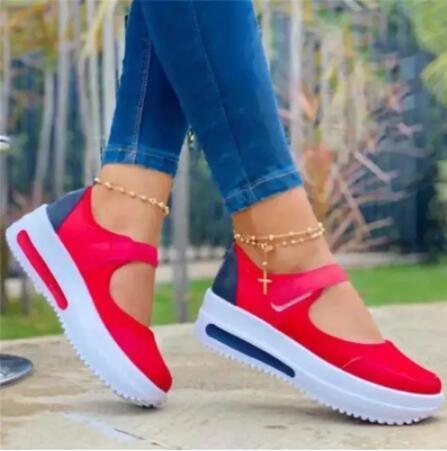 Women Elegant Sneakers Thick Bottom Women Casual Shoes Athletic Road Running Mesh Breathable Casual Sneakers Lace Up Comfort Sports Sneakers