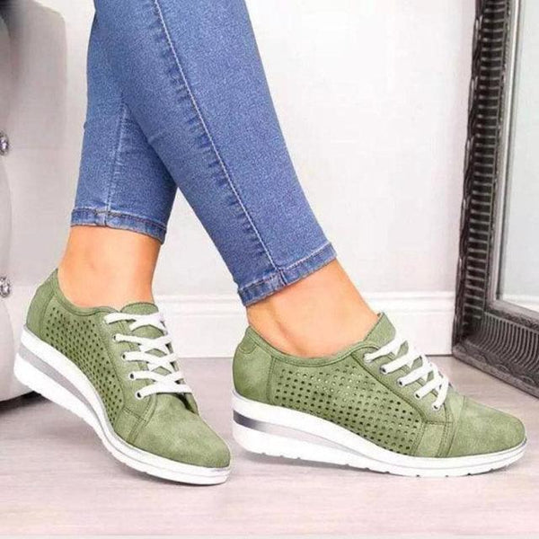 Women Fashion Breathable Platform Shoes Lightweight Non Slip Tennis High Fashion Comfy Fashion Breathable Girls Comfort Casual Lace Up Woman Walking Shoes
