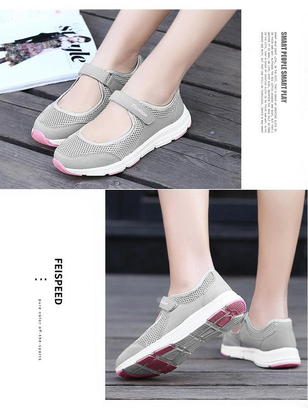 Women Flat Casual Fashion Breathable Mesh Tenis Shoes Women Summer Flat Soft Fashion Lightweight Slip-On Super Light Women Shoes