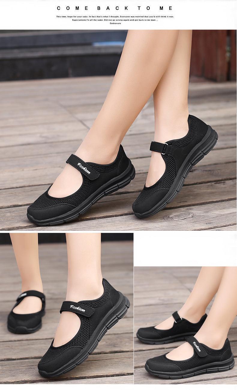 Women Flat Casual Fashion Breathable Mesh Tenis Shoes Women Summer Flat Soft Fashion Lightweight Slip-On Super Light Women Shoes