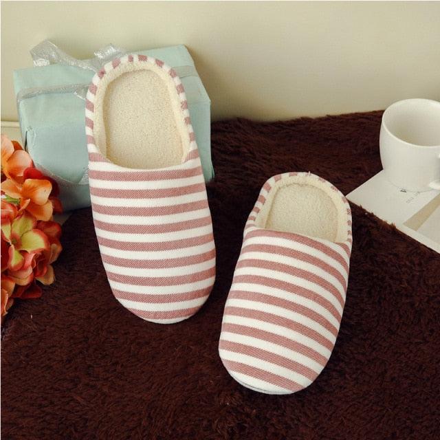 Women Indoor Slippers Warm Plush Home Slipper Autumn Winter Woman House Flat Floor Soft Slipper Silent Slides Plush Fleece Insole Fluffy Slippers For Indoor Home Bedroom