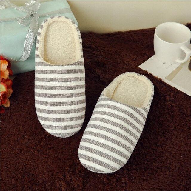 Women Indoor Slippers Warm Plush Home Slipper Autumn Winter Woman House Flat Floor Soft Slipper Silent Slides Plush Fleece Insole Fluffy Slippers For Indoor Home Bedroom