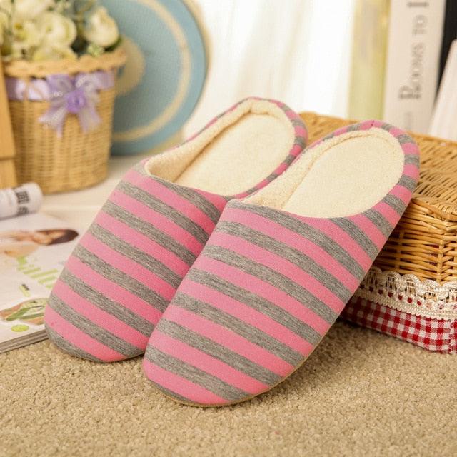 Women Indoor Slippers Warm Plush Home Slipper Autumn Winter Woman House Flat Floor Soft Slipper Silent Slides Plush Fleece Insole Fluffy Slippers For Indoor Home Bedroom