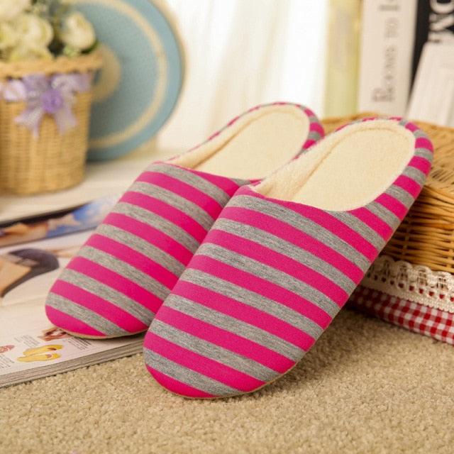 Women Indoor Slippers Warm Plush Home Slipper Autumn Winter Woman House Flat Floor Soft Slipper Silent Slides Plush Fleece Insole Fluffy Slippers For Indoor Home Bedroom