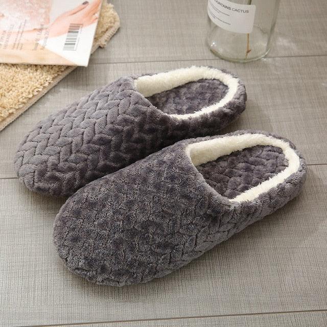 Women Indoor Slippers Warm Plush Home Slipper Autumn Winter Woman House Flat Floor Soft Slipper Silent Slides Plush Fleece Insole Fluffy Slippers For Indoor Home Bedroom