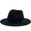 Women Men Wool Vintage Black Fedora Hat With Wide Unique Fedora Hats With Belt Buckle For Men Women Brim Gentleman Elegant Lady Winter Autumn Soft Caps