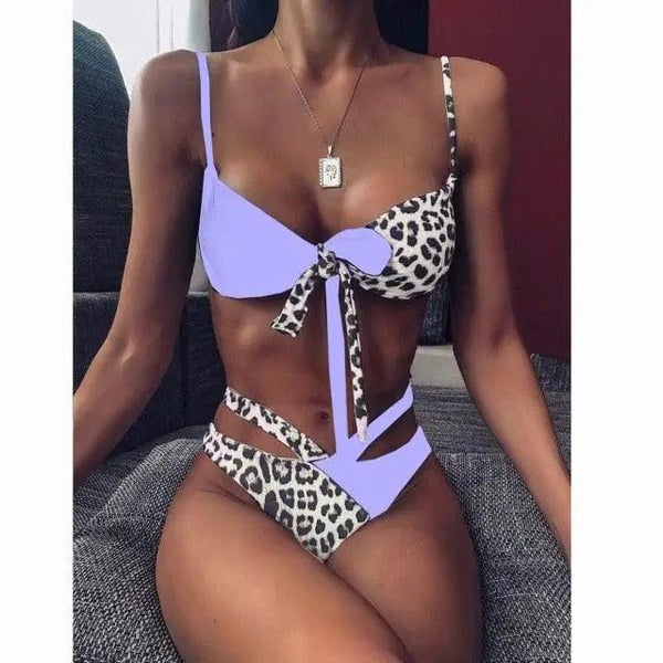 Women New High Waist Bikini Swimsuit Modern Swimwear Female Thong Brazilian Bikini Set Bathing Suit Bather Women's Twist Front High Waisted Bikini Swimsuit Halter Drawstring Tie Side Bottom Two Piece Bathing Suit