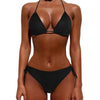 Women One Size Bright Color Swimwear Women's Bikini Pure Color Micro Bikini Charming Bra Bottom Swimsuits New Summer Style Lady Bandage Bikini Set Push-up Bra Bathing Suit Swimsuit