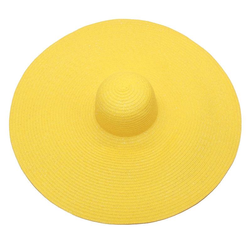 Women Oversized Foldable Summer Large Wide Hat Beach Straw Hat Cute Sun Cap Retro Foldable Handmade Big Hats Ladies UV Protection Hat Vintage Summer Sun Beach Hats