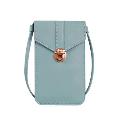 Women's crossbody bag Pu leather touch screen mobile wallet female retro student buckle shoulder bag purses and handbags torebka