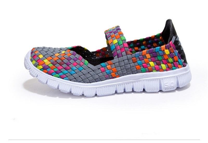 Women's Espadrilles Casual Shoes Spring Comfortable Sneakers Breathable Flat Shoes Summer Outdoor Slip On Fashion Breathable Mesh Casual Shoes Flat Shoes Women Espadrille