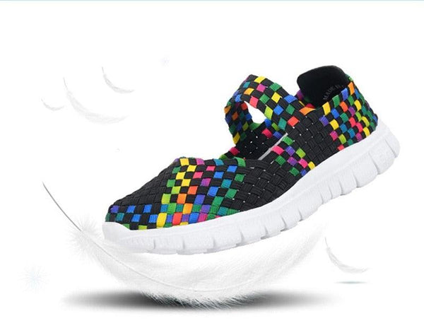 Women's Espadrilles Casual Shoes Spring Comfortable Sneakers Breathable Flat Shoes Summer Outdoor Slip On Fashion Breathable Mesh Casual Shoes Flat Shoes Women Espadrille