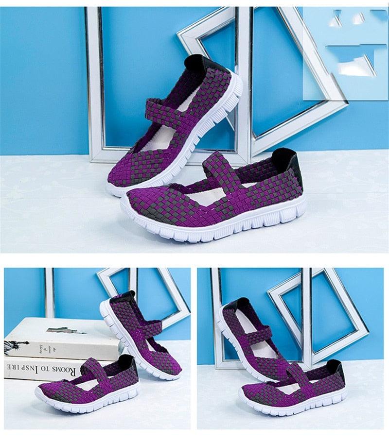 Women's Espadrilles Casual Shoes Spring Comfortable Sneakers Breathable Flat Shoes Summer Outdoor Slip On Fashion Breathable Mesh Casual Shoes Flat Shoes Women Espadrille