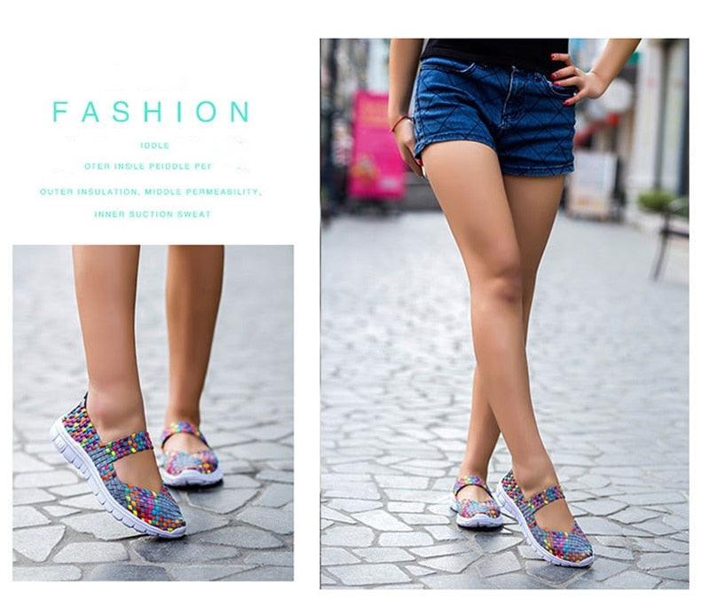 Women's Espadrilles Casual Shoes Spring Comfortable Sneakers Breathable Flat Shoes Summer Outdoor Slip On Fashion Breathable Mesh Casual Shoes Flat Shoes Women Espadrille