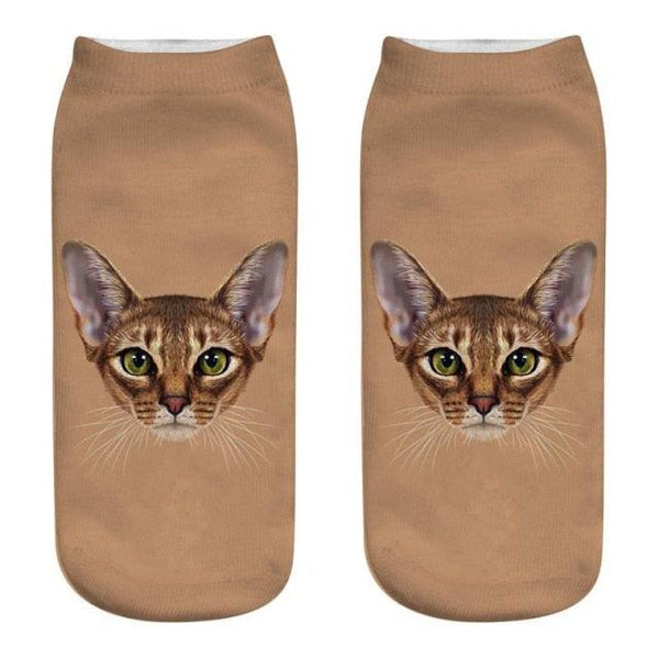 Women's Funny Animal Cute 3D Print Kitten Socks Women Ankle Socks Unisex Socks Fashion Socks Cartoon Cat Fashion Style Casual Boat Socks For Men And Women