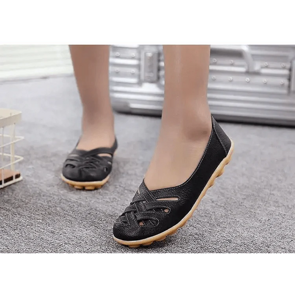 Women's Genuine Leather Flats Sandals Elegant Comfortable Soft Non Slip Design For Women