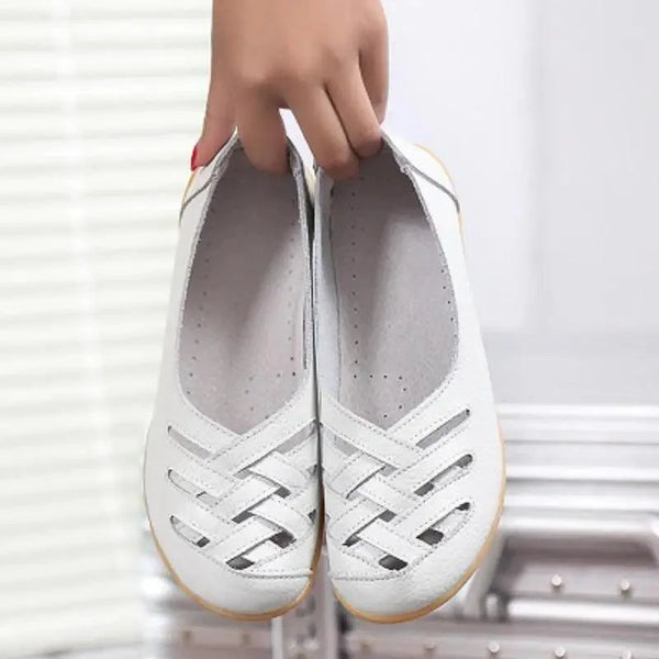 Women's Genuine Leather Flats Sandals Elegant Comfortable Soft Non Slip Design For Women