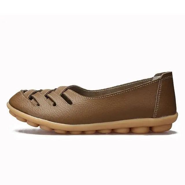 Women's Genuine Leather Flats Sandals Elegant Comfortable Soft Non Slip Design For Women