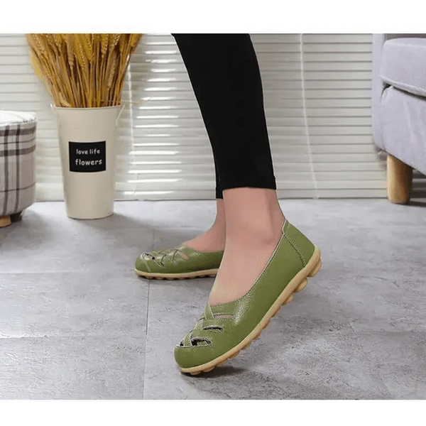 Women's Genuine Leather Flats Sandals Elegant Comfortable Soft Non Slip Design For Women