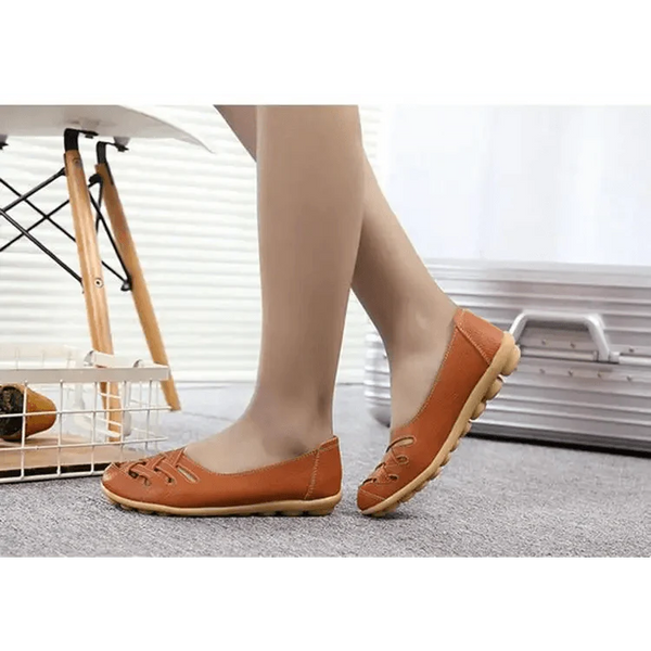 Women's Genuine Leather Flats Sandals Elegant Comfortable Soft Non Slip Design For Women