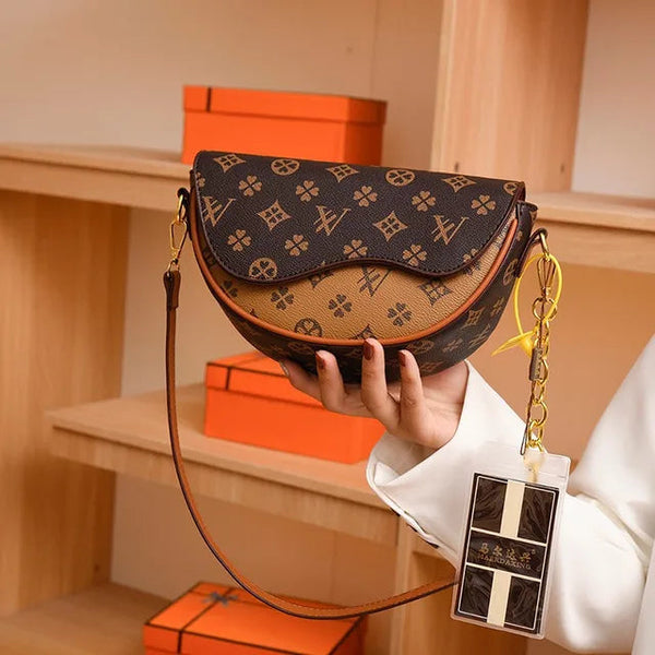 Women'S Saddle Bag Elegant Ladies Top Handbag Large Capacity Korean Trend Female Printing High-End Shoulder Messenger Bag