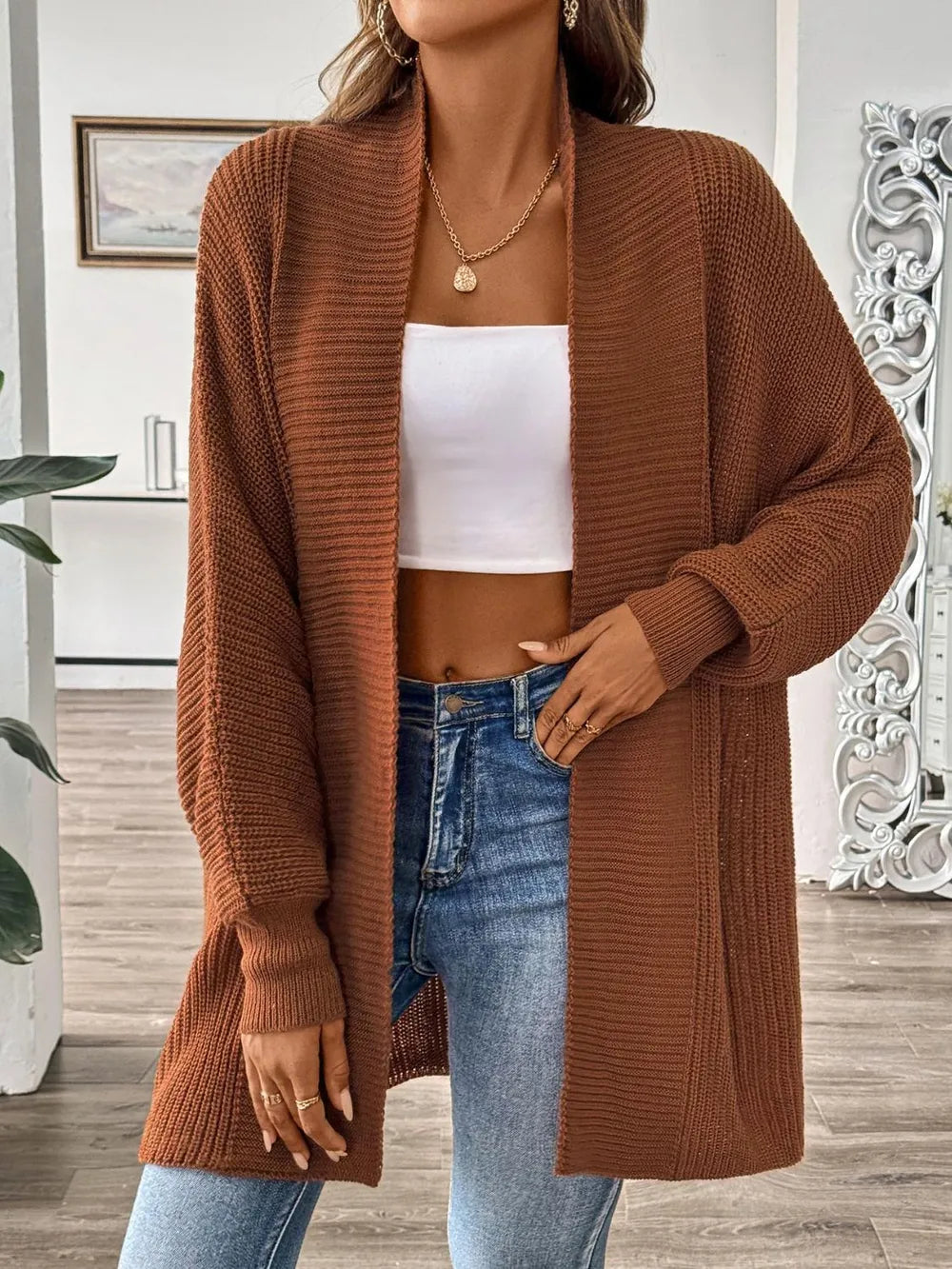 Women's simple and fashionable loose sweater cardigan – Gifts for