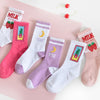 Women's Socks Combed Out Of Pure Cotton Colorful Cartoon Cute Funny Happy Kawaii Moon Strawberry Cactus Ankle Socks For Men And Women