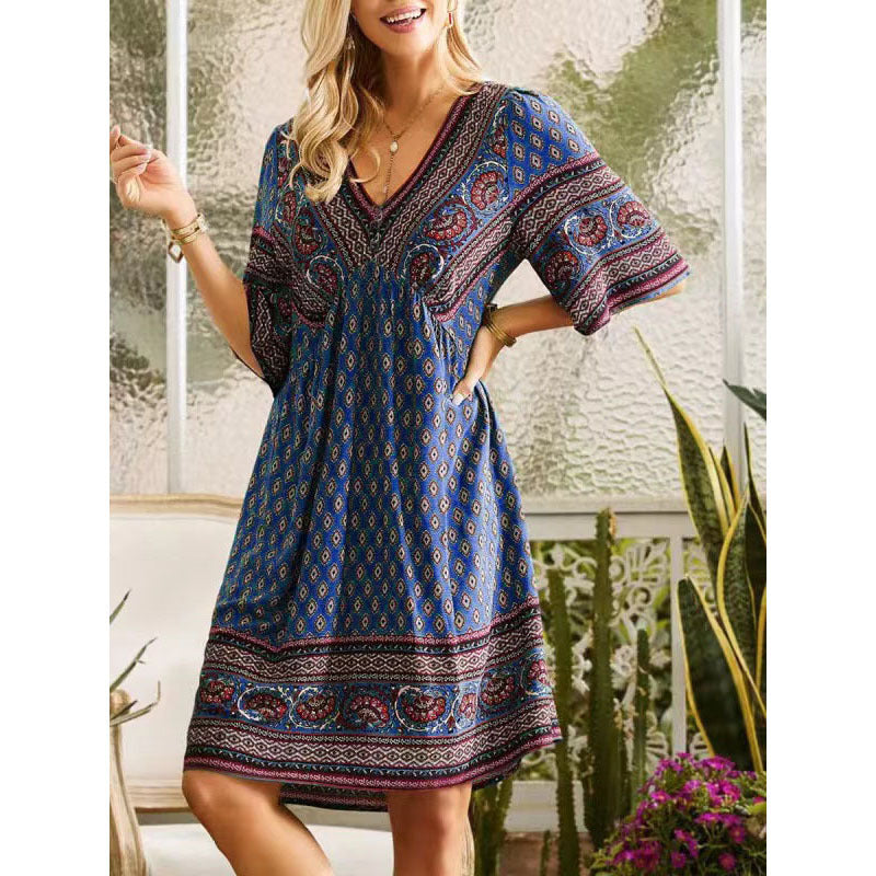 Women's vacation ethnic style dress
