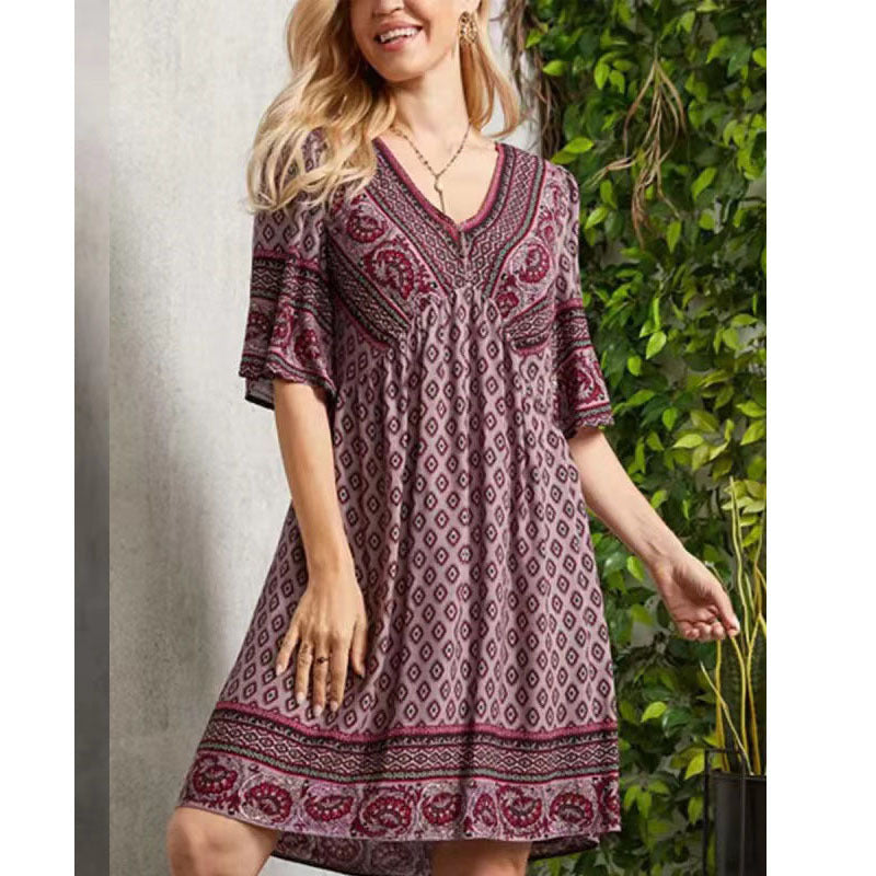 Women's vacation ethnic style dress