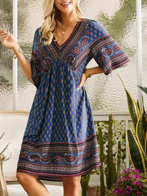 Women's vacation ethnic style dress