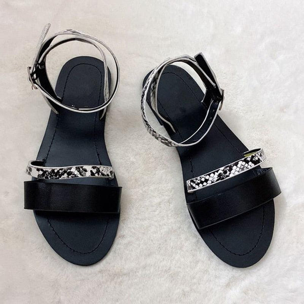 Women Sandals Summer Hollow Out Shoes Open Toe Beach Flats Ladies Footwear Strappy Flat Sandals Adjustable Casual Sandal With Open Toe Slingback Elegant Sandals