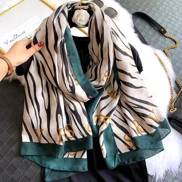 Women Scarf Leopard Print Cotton Large Size Scarfs For Winter Shawls Winter Warm Casual Wear For Women Lovely Floral Tassel Cotton ab Shawls Lady Silk Wraps Scarves
