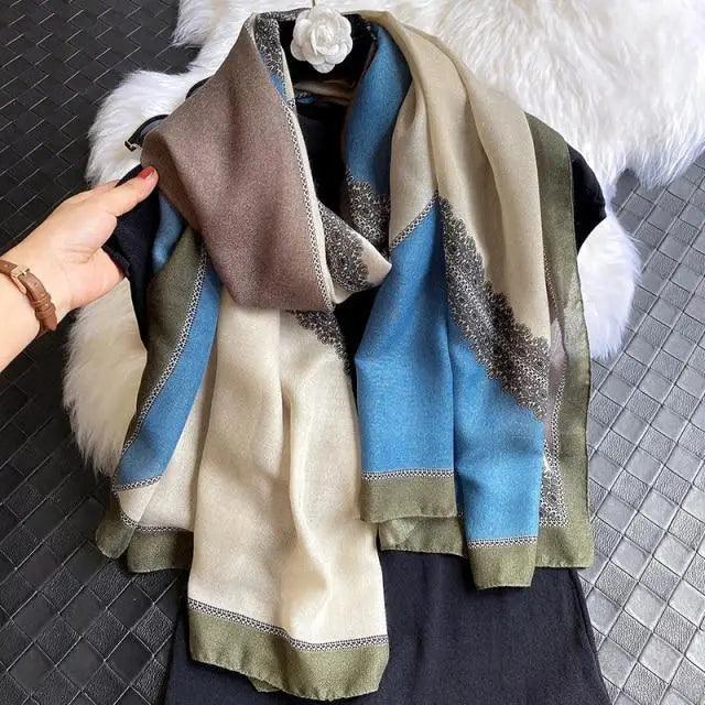 Women Scarf Leopard Print Cotton Large Size Scarfs For Winter Shawls Winter Warm Casual Wear For Women Lovely Floral Tassel Cotton ab Shawls Lady Silk Wraps Scarves