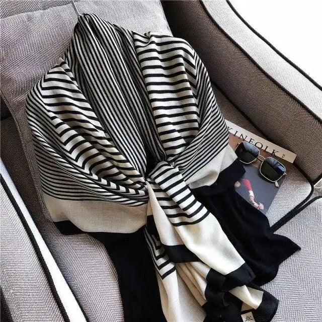 Women Scarf Leopard Print Cotton Large Size Scarfs For Winter Shawls Winter Warm Casual Wear For Women Lovely Floral Tassel Cotton ab Shawls Lady Silk Wraps Scarves