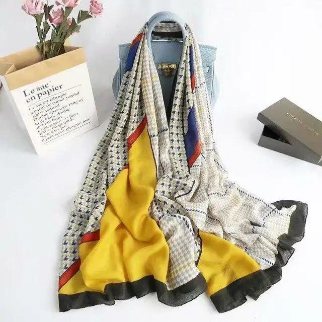 Women Scarf Leopard Print Cotton Large Size Scarfs For Winter Shawls Winter Warm Casual Wear For Women Lovely Floral Tassel Cotton ab Shawls Lady Silk Wraps Scarves