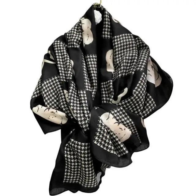 Women Scarf Leopard Print Cotton Large Size Scarfs For Winter Shawls Winter Warm Casual Wear For Women Lovely Floral Tassel Cotton ab Shawls Lady Silk Wraps Scarves