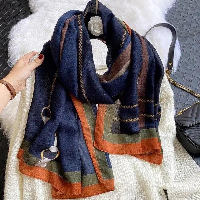 Women Scarf Leopard Print Cotton Large Size Scarfs For Winter Shawls Winter Warm Casual Wear For Women Lovely Floral Tassel Cotton ab Shawls Lady Silk Wraps Scarves