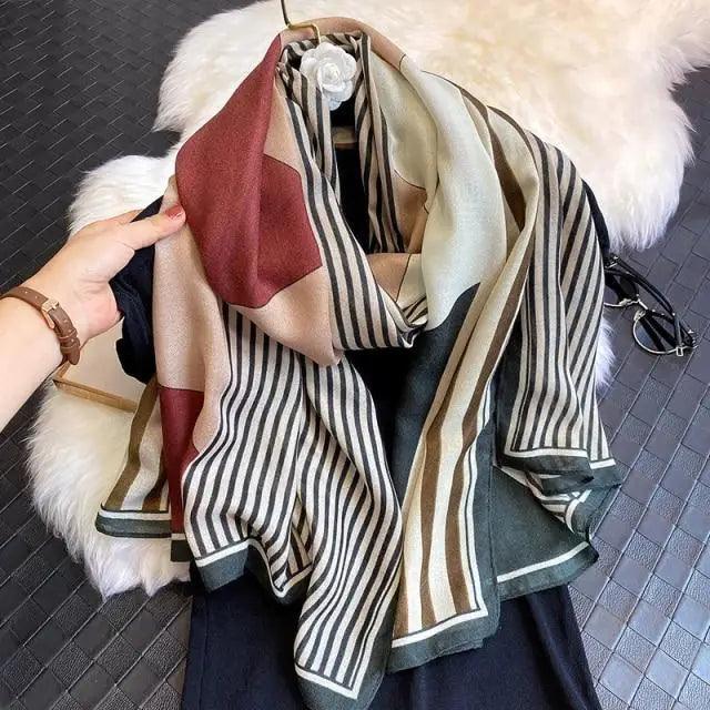 Women Scarf Leopard Print Cotton Large Size Scarfs For Winter Shawls Winter Warm Casual Wear For Women Lovely Floral Tassel Cotton ab Shawls Lady Silk Wraps Scarves