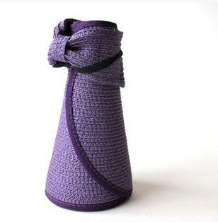 Women Summer Visors Hat Foldable Sun Cap Sun Visor Hats for Women Wide Women's Beach Summer Hat Women's Fedoras Large Beach Hats Lady Beach UV Protection Caps Soft Comfortable Hat