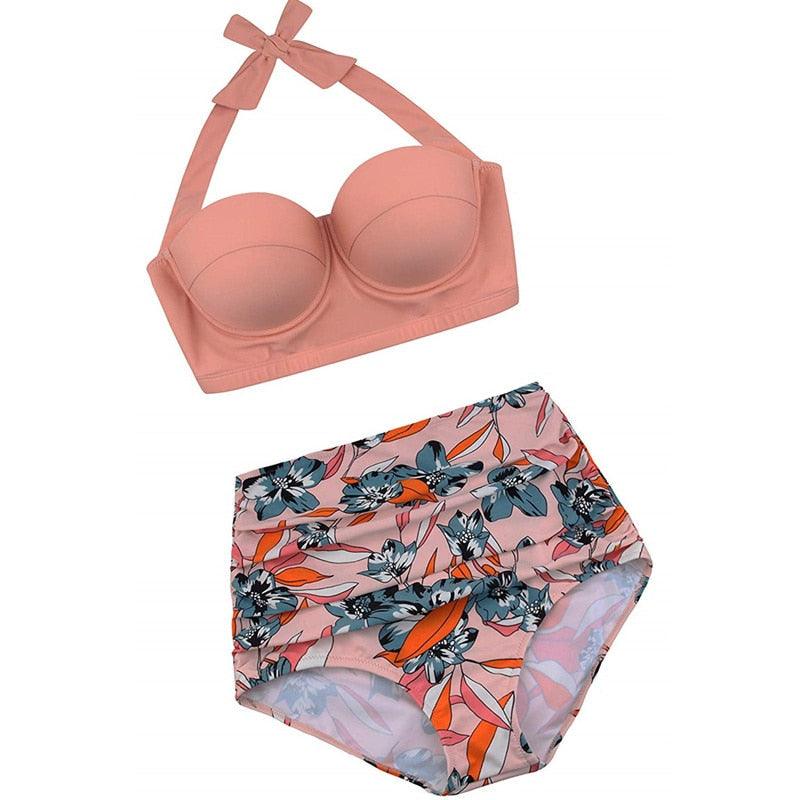 Women Swimsuits Vintage Push Up Polka Dot Plus Size Bathing Suits High Waist Bikini Underwire High Waist Swimsuit Bathing Suits Bikini Women Swimsuits Vintage Push Up Bathing Suits