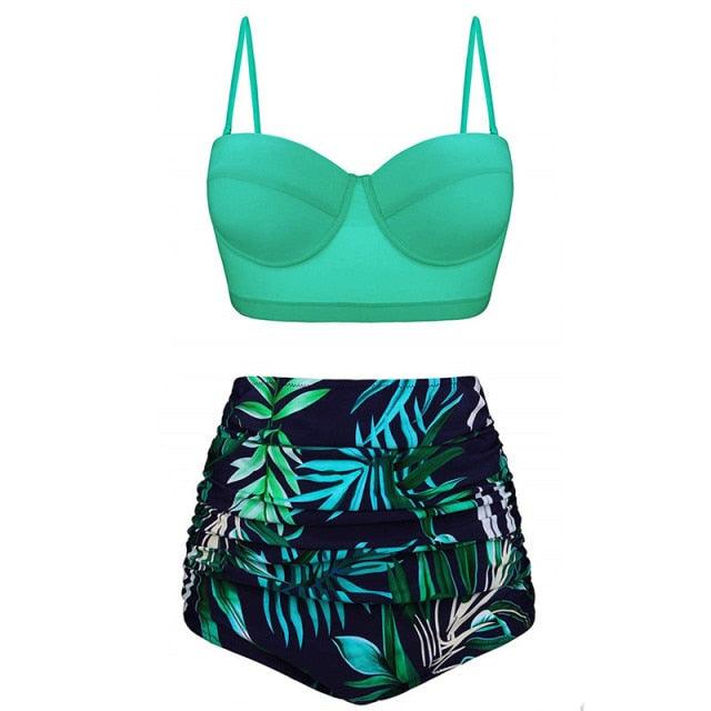 Women Swimsuits Vintage Push Up Polka Dot Plus Size Bathing Suits High Waist Bikini Underwire High Waist Swimsuit Bathing Suits Bikini Women Swimsuits Vintage Push Up Bathing Suits