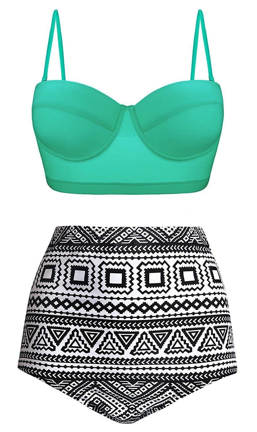 Women Swimsuits Vintage Push Up Polka Dot Plus Size Bathing Suits High Waist Bikini Underwire High Waist Swimsuit Bathing Suits Bikini Women Swimsuits Vintage Push Up Bathing Suits