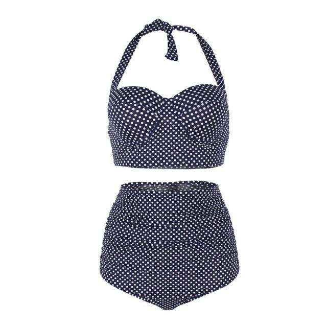 Women Swimsuits Vintage Push Up Polka Dot Plus Size Bathing Suits High Waist Bikini Underwire High Waist Swimsuit Bathing Suits Bikini Women Swimsuits Vintage Push Up Bathing Suits