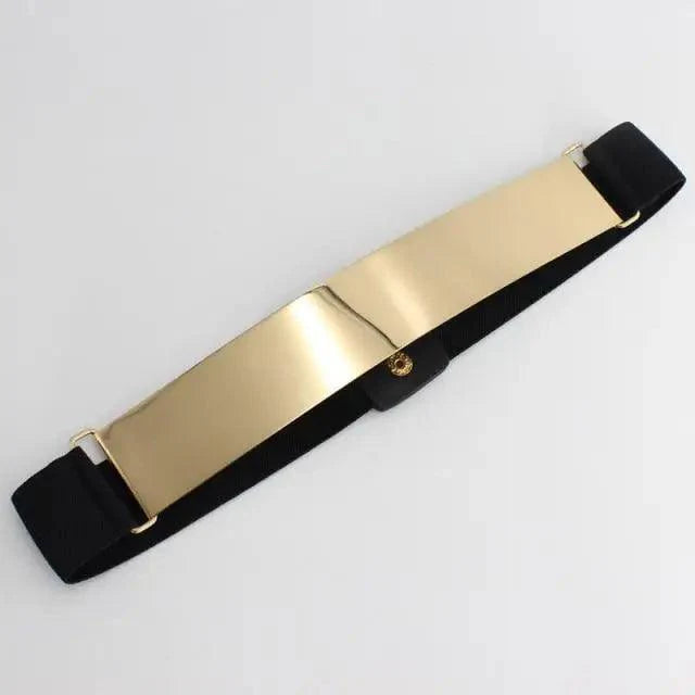Women Vintage Stretch Belt Unique Black Elastic Design Stretchy Luxury Waistband Stylish Women Waist Belts