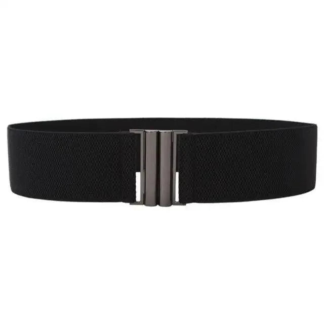 Women Vintage Stretch Belt Unique Black Elastic Design Stretchy Luxury Waistband Stylish Women Waist Belts
