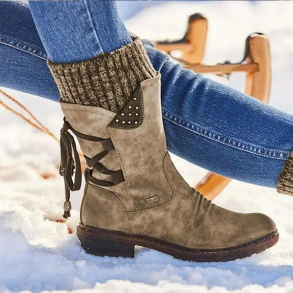 Women Winter Boots Strong Hoof Heels Fashion Comfort Warm Design